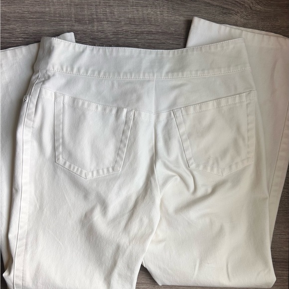 Escada White Stretch Pants Women’s Size 40 (US 10) Straight Leg - Picture 2 of 5